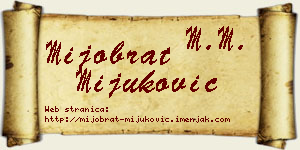 Mijobrat Mijuković vizit kartica
